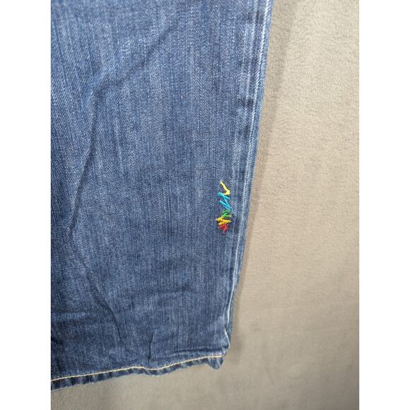 COOGI Mens Jeans Embroidered Leather Pocket Relaxed Size 46×36 Actually 44x35 - Picture 7 of 16
